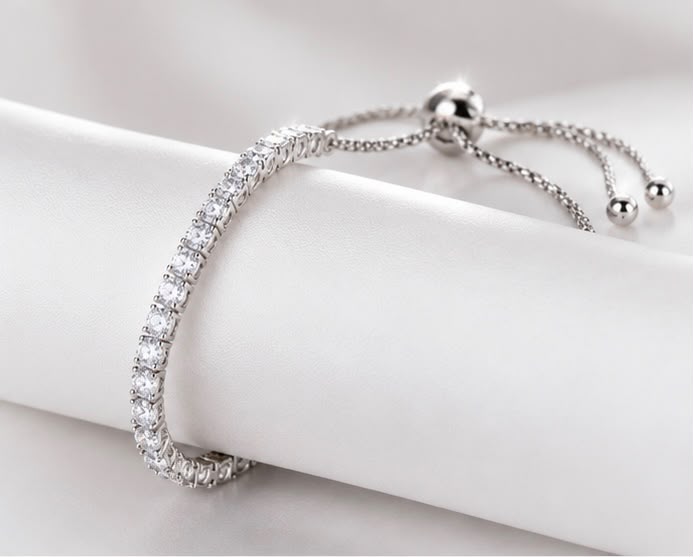 Classic Tennis Bracelet | Sparkling CZ Bracelet in Silver