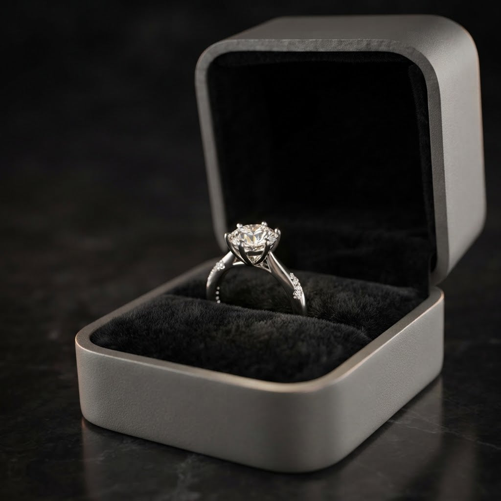 Classic Solitaire Engagement Ring | Round Cut Diamond Ring