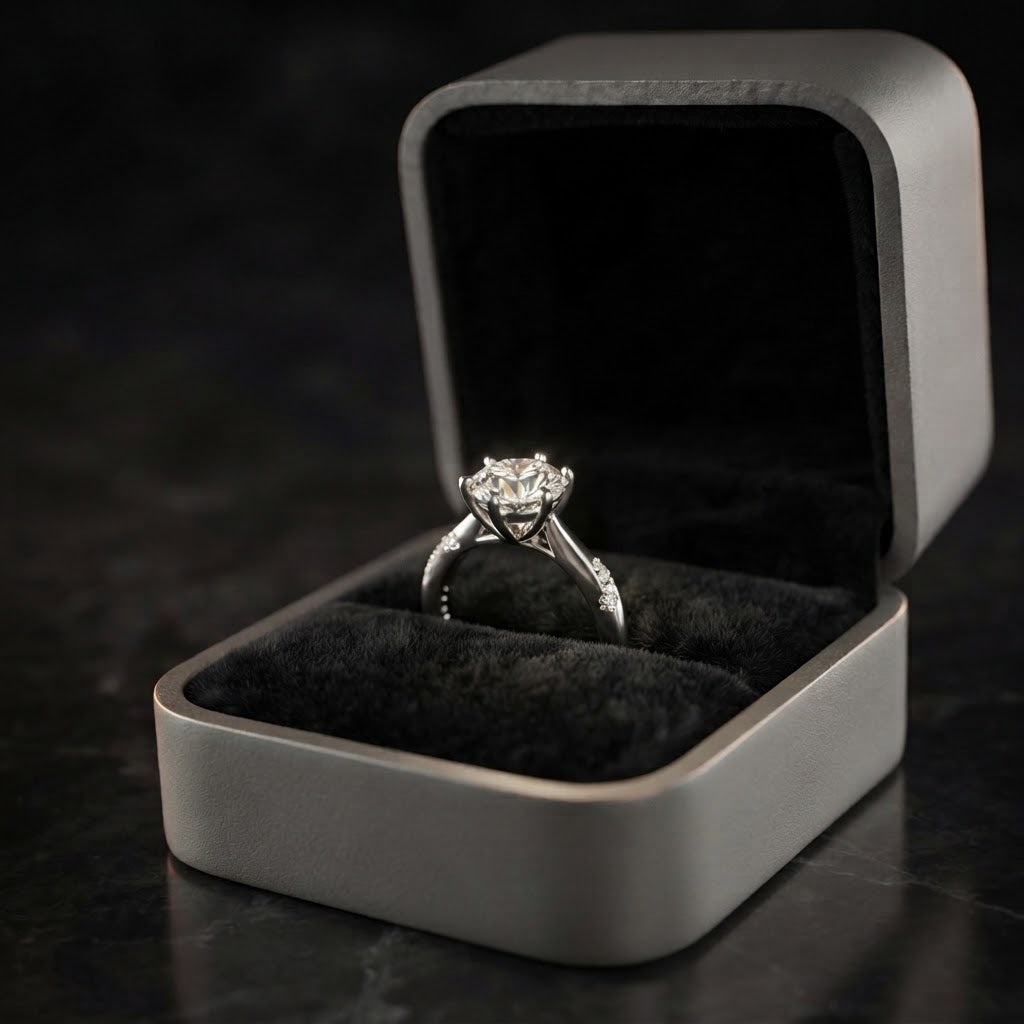 Classic Solitaire Engagement Ring | Round Cut Diamond Ring