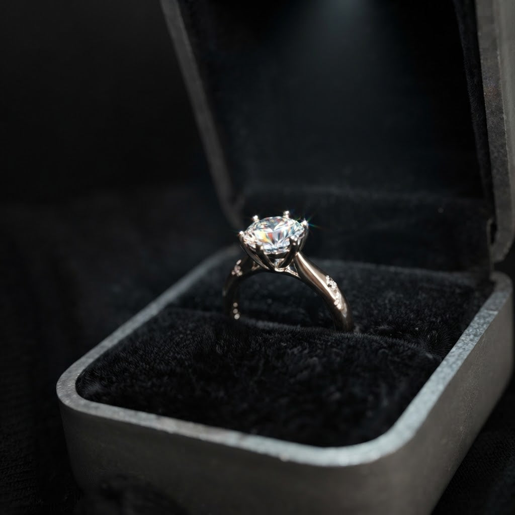 Classic Solitaire Engagement Ring | Round Cut Diamond Ring