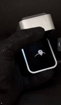 Pear-Shaped Halo Ring | Sparkling Pavé Band Engagement Ring